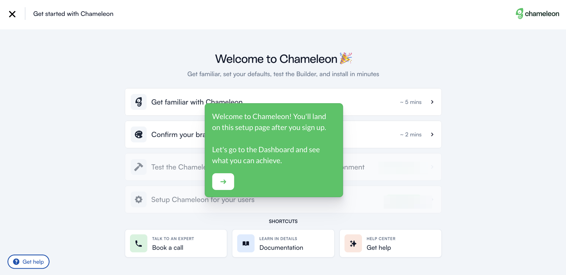 Chameleon Dashboard and Builder