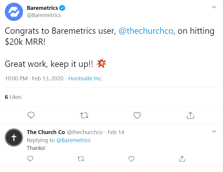 Baremetrics customer success