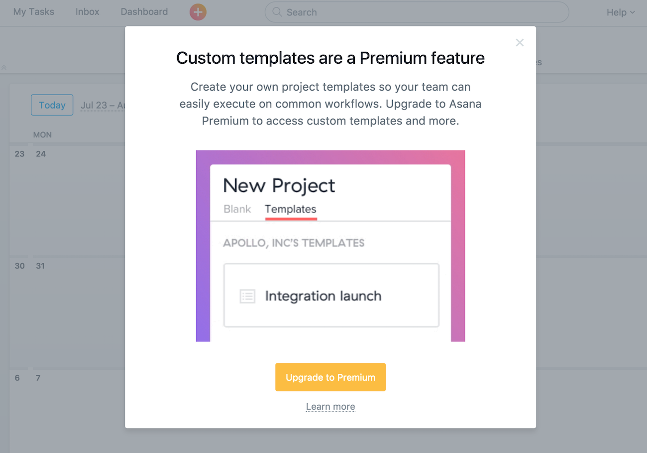 Asana feature gate