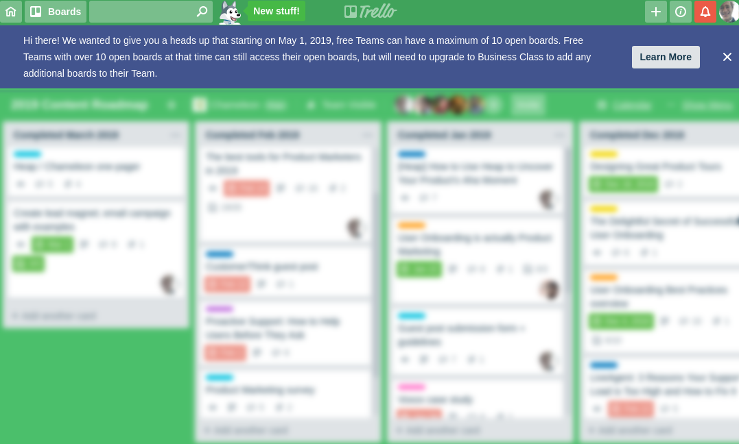 trello upsell banner