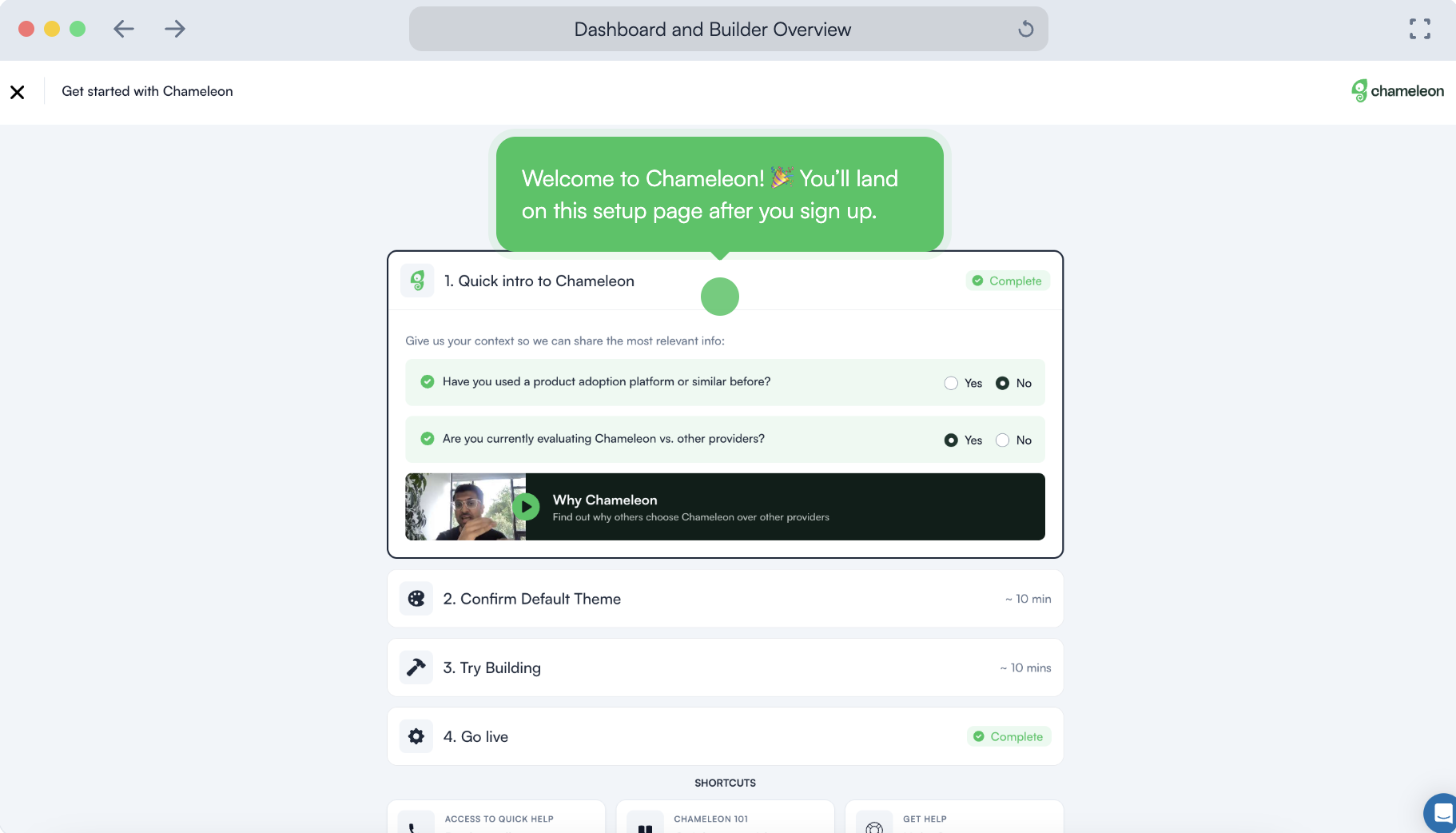 Chameleon Dashboard and Builder