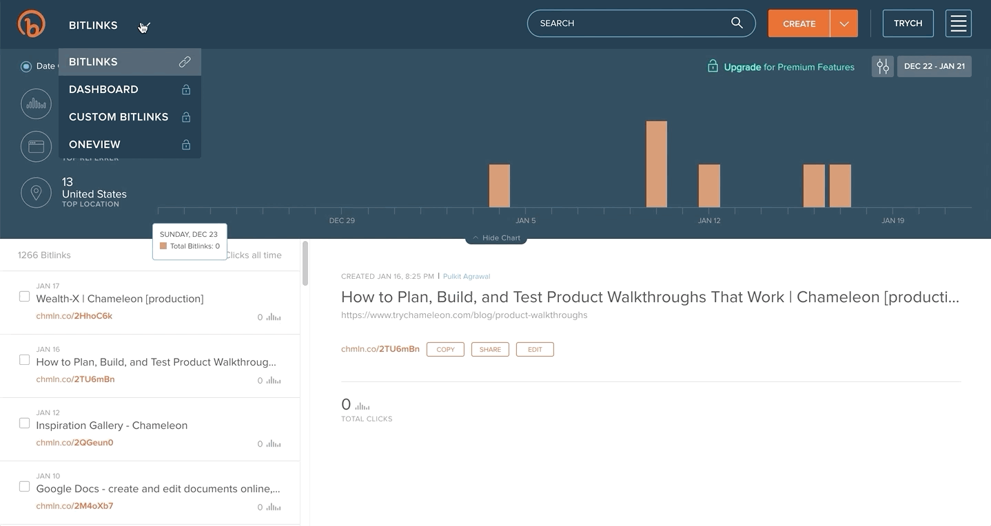 bitly upsell modal
