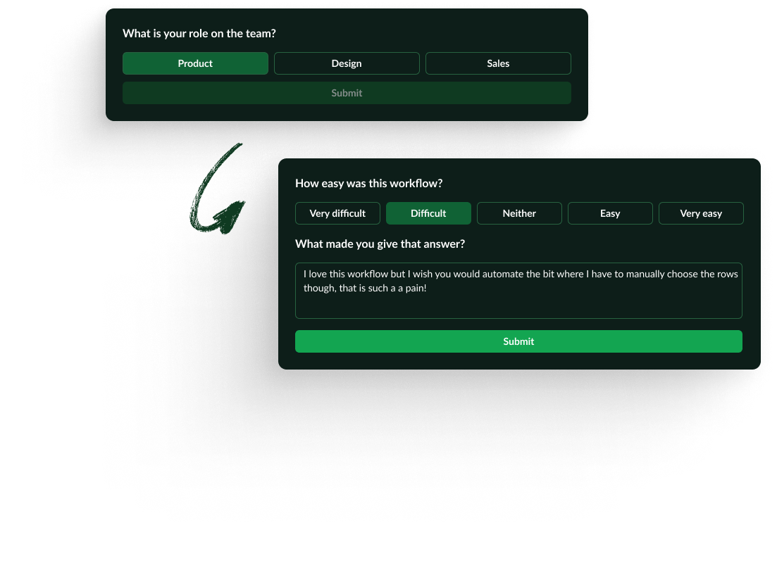 Combine up to three questions