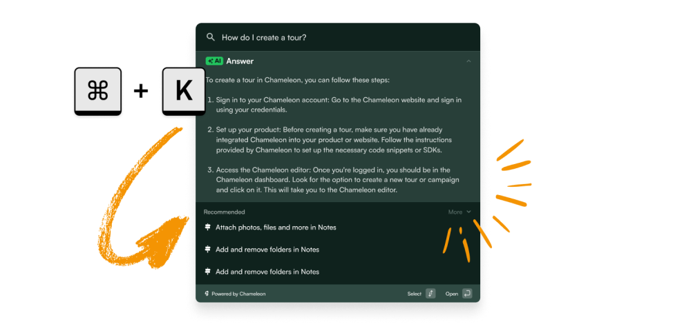 CMD+K search
