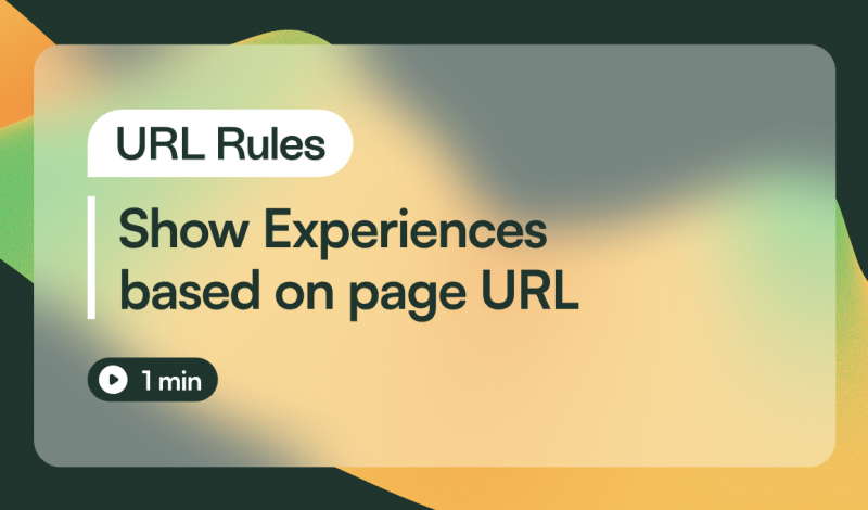 Show Experiences based on page URL