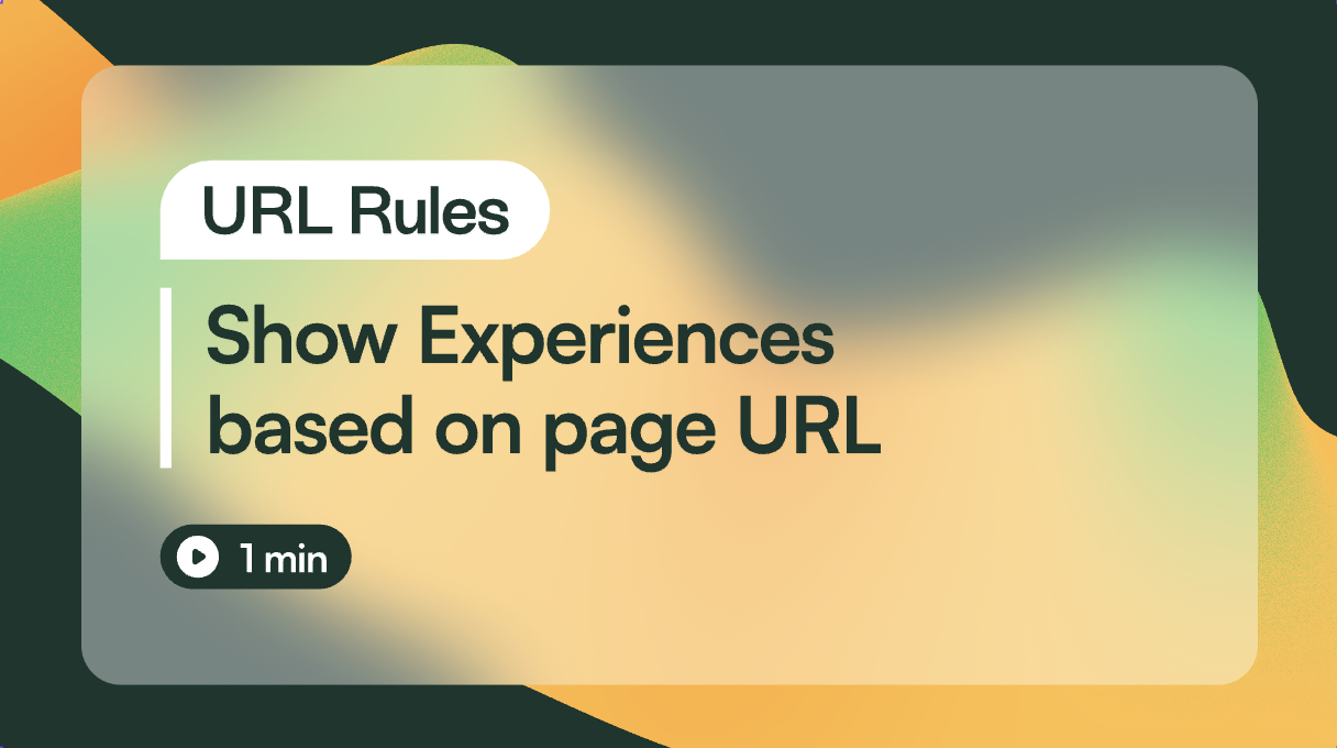 Show Experiences based on page URL