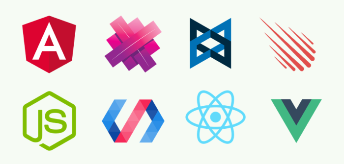 A set of logos of technical tools