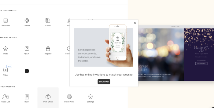 Joy's onboarding tour modal