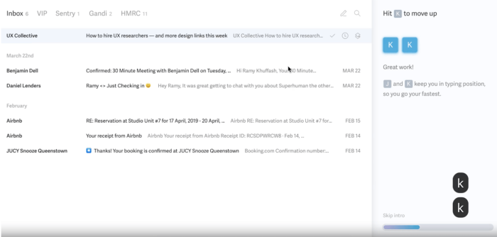 A screenshot of Superhuman's email client