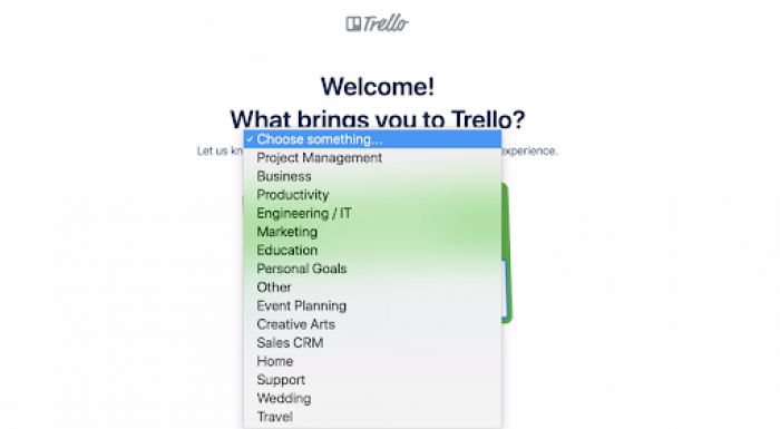 Trello getting to know users user onboarding ux