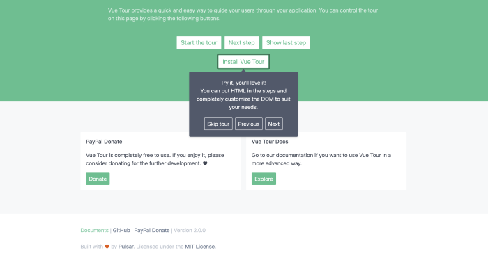 vue js guided tour