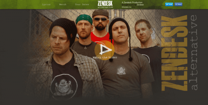 Picture of Zendesk Alternative's band website