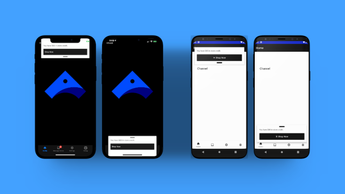 Screenshot of Mobile User Onboarding tool, Airship