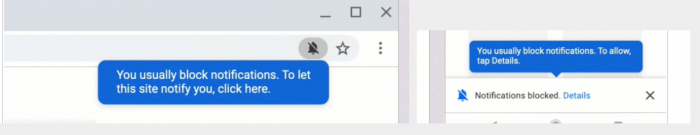 The new Chrome notification