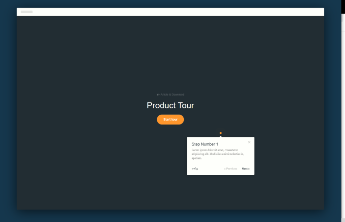 javascript page tour