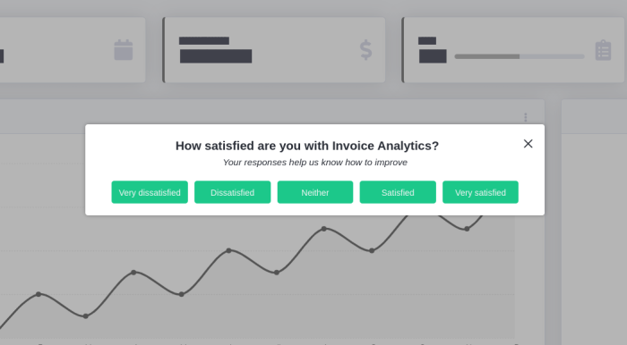 Example of an in-app CSAT survey