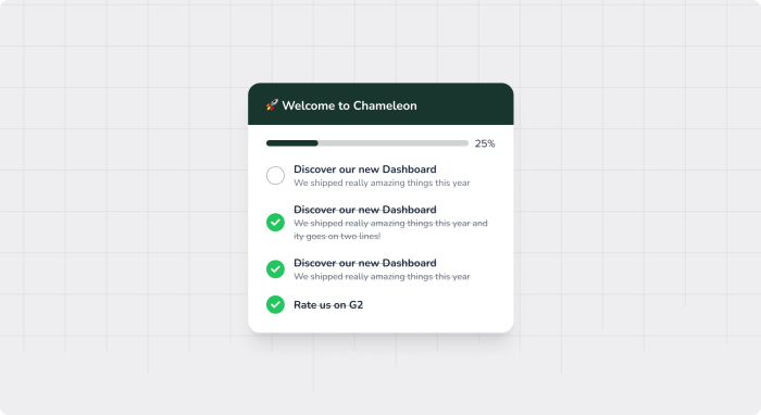 Chameleon Checklist Feature