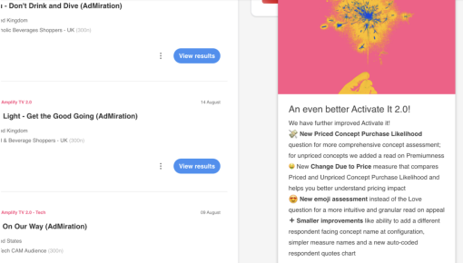 A Chameleon announcement in the Zappi dashboard delivering a product update, appearing as a slideout panel with a decorative header image and bulleted release notes.