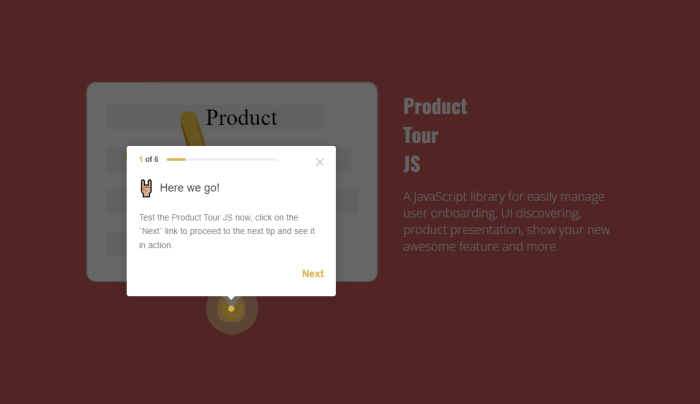 javascript library guided tour