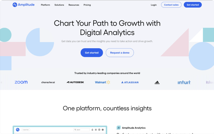 Amplitude Landing Page