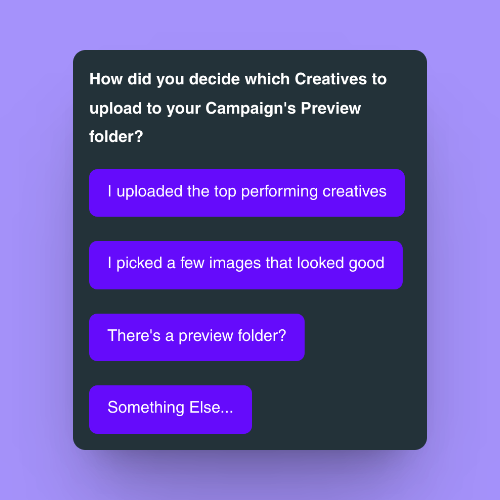 Squaredance in-app microsurvey
