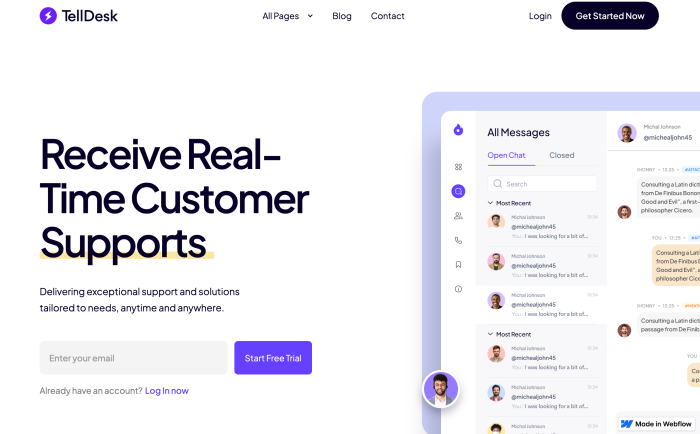 Made with Webflow PLG example