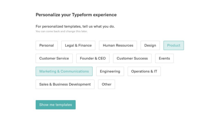 Typeform personalization