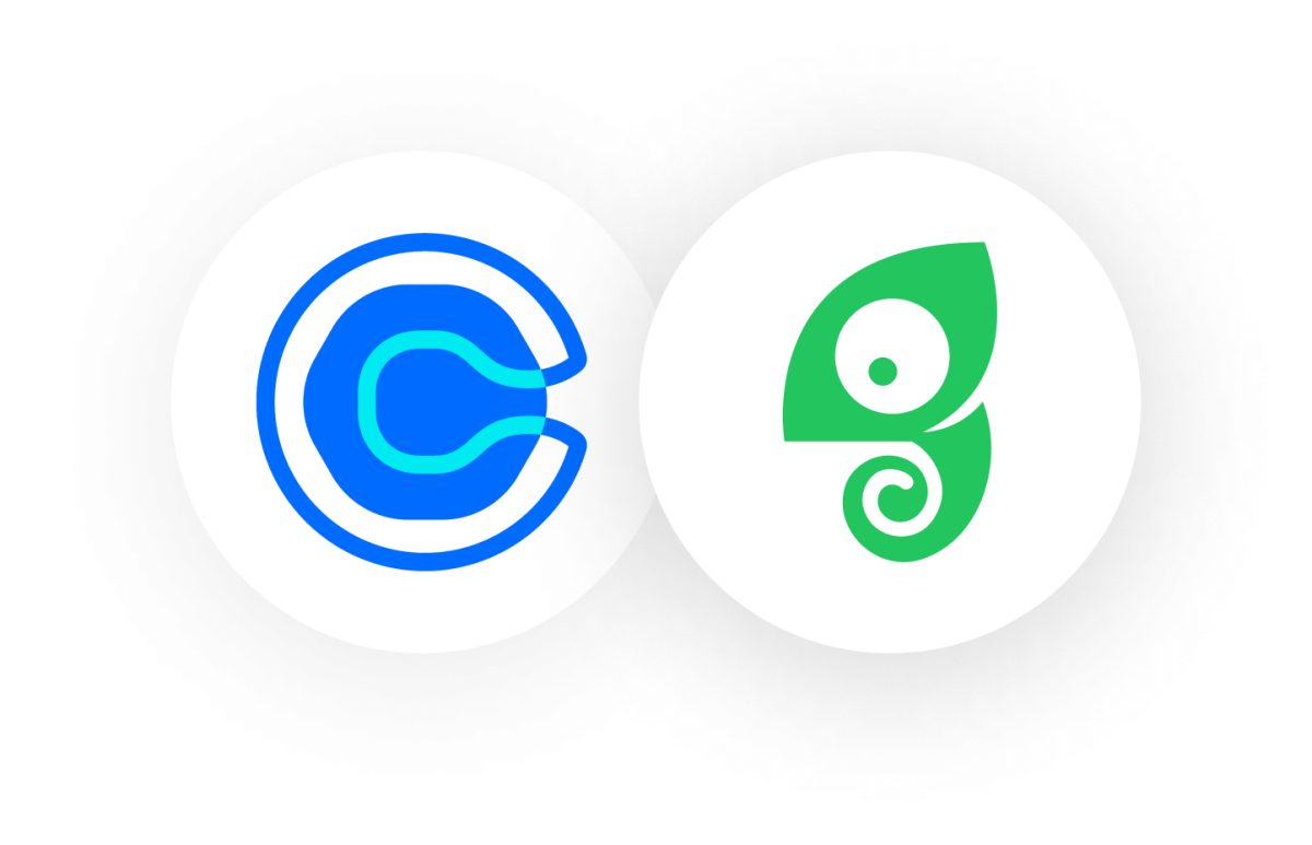 The Calendly and Chameleon logos side by side