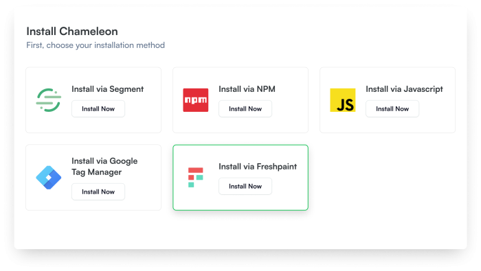 Install Chameleon using Freshpaint