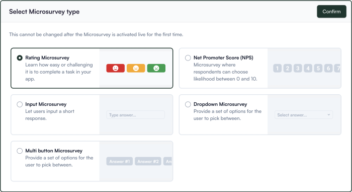 Measure customer satisfaction inside your product