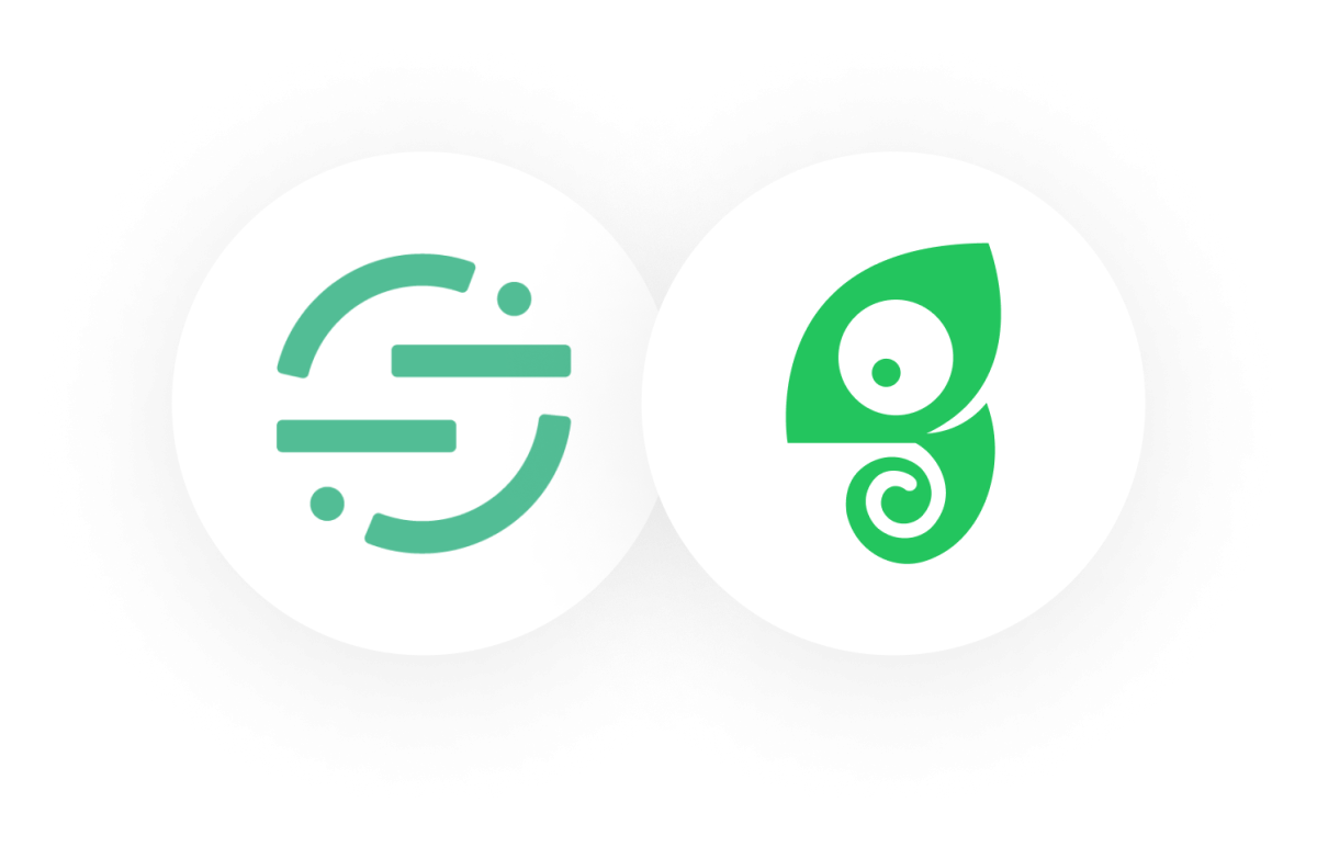 The Segment and Chameleon logos side by side.