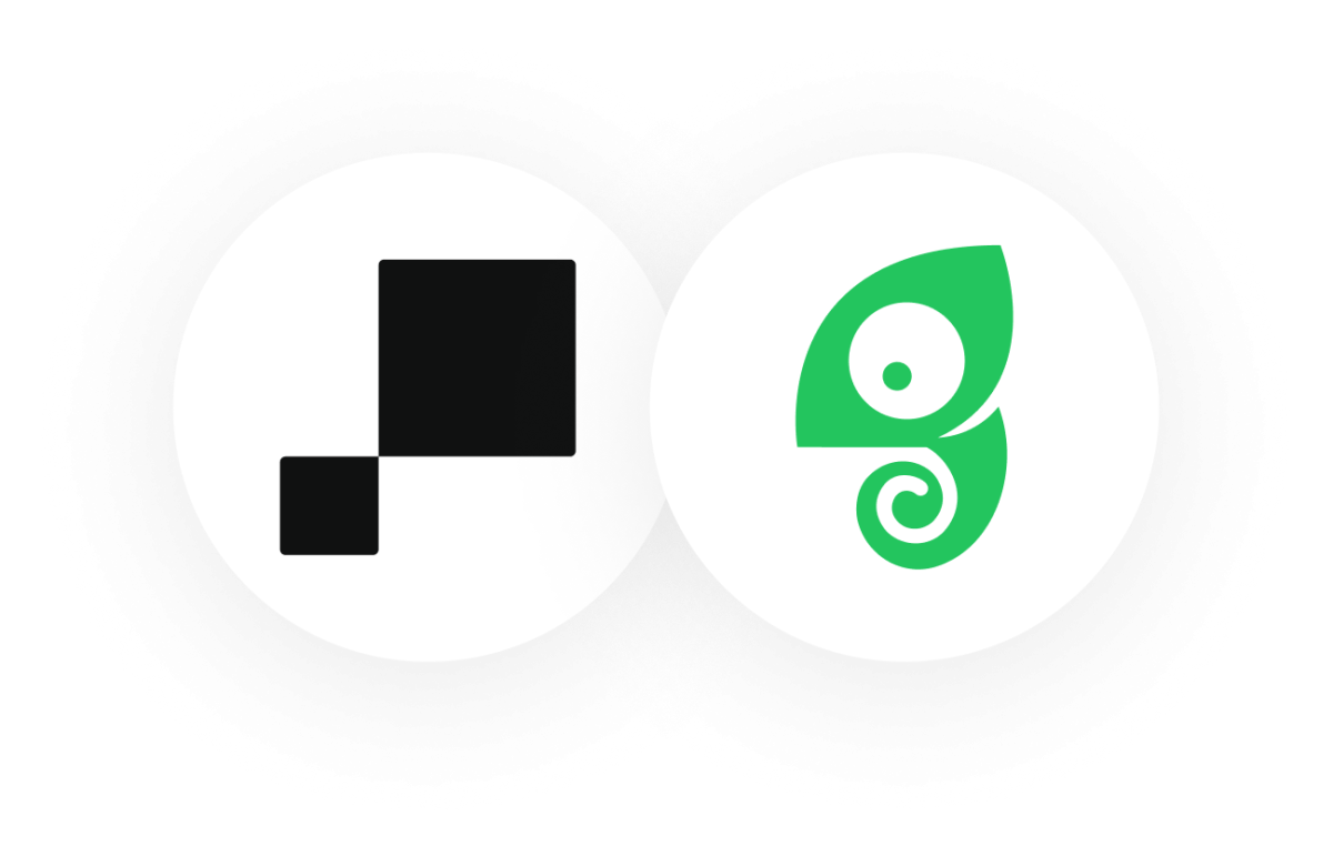 The Hightouch and Chameleon logos side by side.