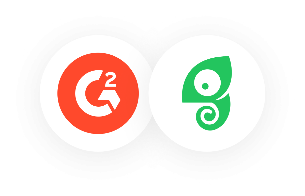 The G2 and Chameleon logos shown as overlapping circles