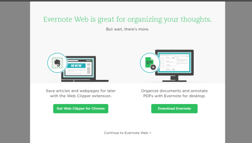 evernote download prompt modal