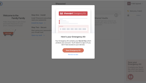 1password user onboarding modal