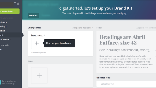 canva user onboarding tooltip