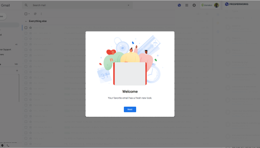 gmail design change modal