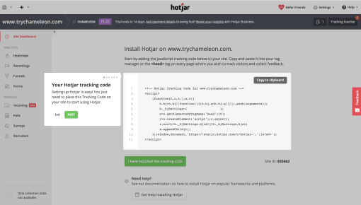 hotjar lightbox modal