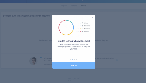 Mixpanel Feature Announcement Modal