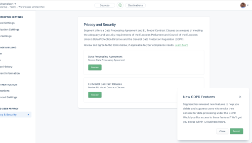 segment gdpr notification tip