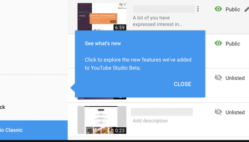 YouTube tooltip hint