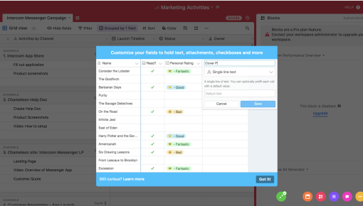 airtable user onboarding modal