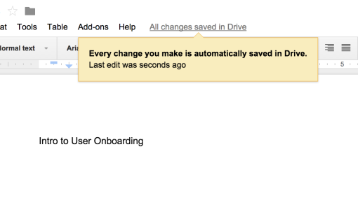 google drive tooltip hint