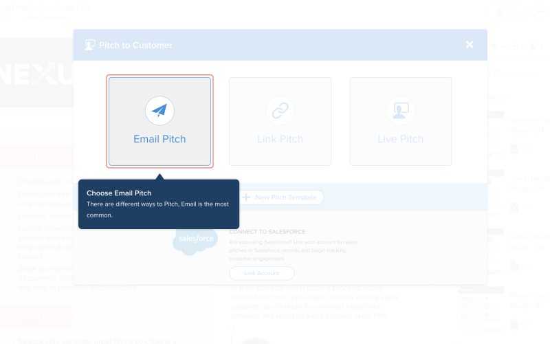 Highspot Feature Adoption Tour Tooltip and Lightbox
