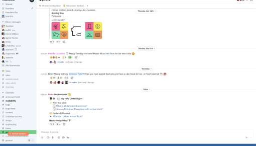 A Slack in-app banner notifying users of an upcoming Pro plan price increase, with a call to action to switch plans.